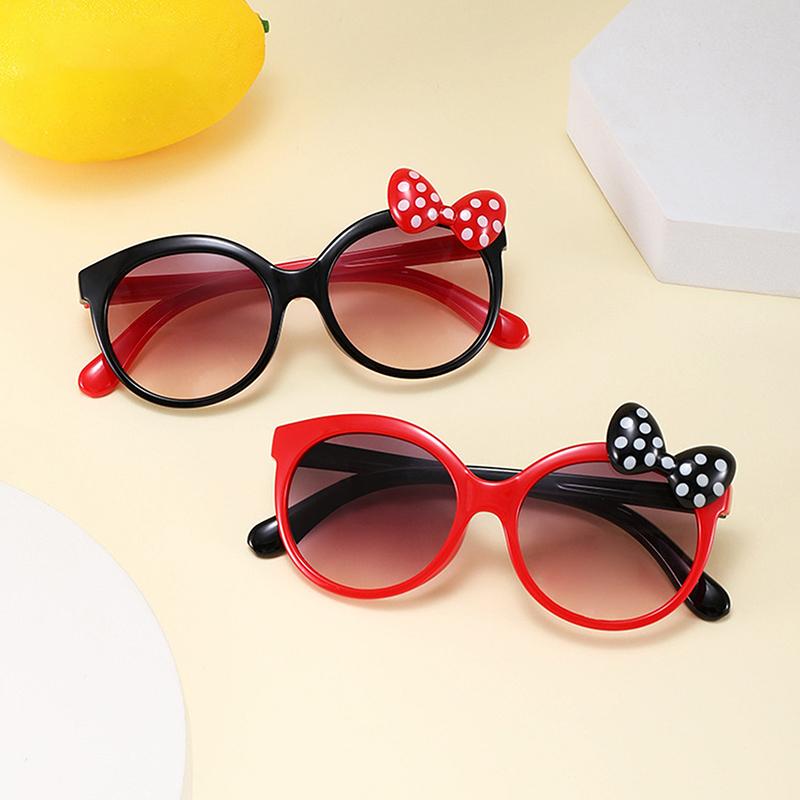 Kids Sunglasses Girls Boys Polka Dots Bowknot Sunglasses Children Lovely Eyewear Fashion Uv400 Gradient Color Eyeglasses