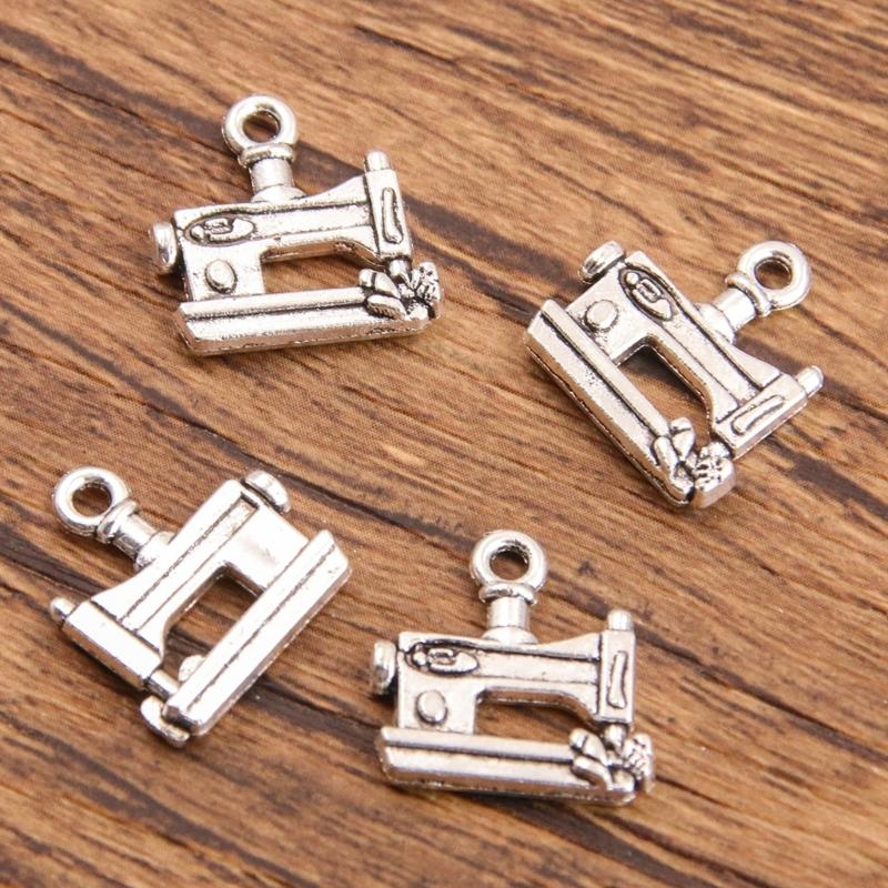 Pack of 30 Chic Silver Finished Antique Style Sewing Tools Pendants for Crafting Unique Jewelry and Accessories