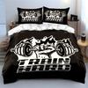 Hand gripping flaming barbell. Bedding sets Duvet cover sets Duvet covers Pillowcases(1*Duvet Cover 2*Pillowcases without duvet insert)