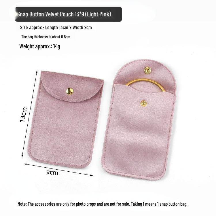 Samt Druckknopf Schmuckbeutel für Ringe & Halsketten - Mini Aufbewahrungsbeutel