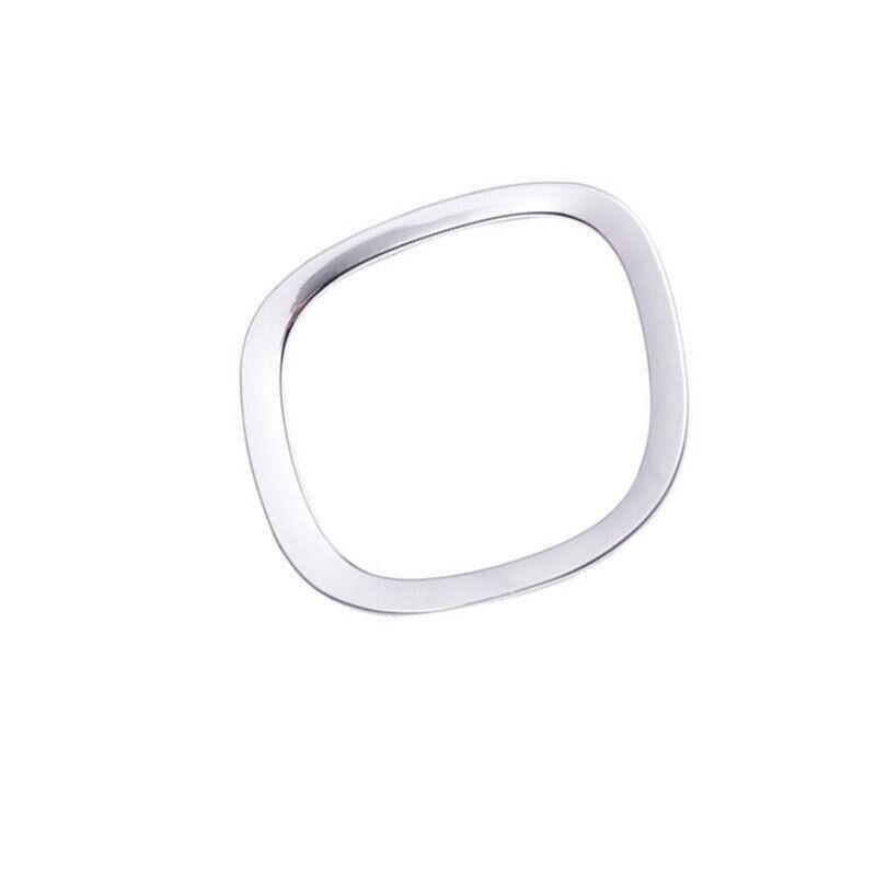 Matte Silver Steering Wheel Sheet Ring Trim Fit For Volvo XC90 2016-2023 1PCS