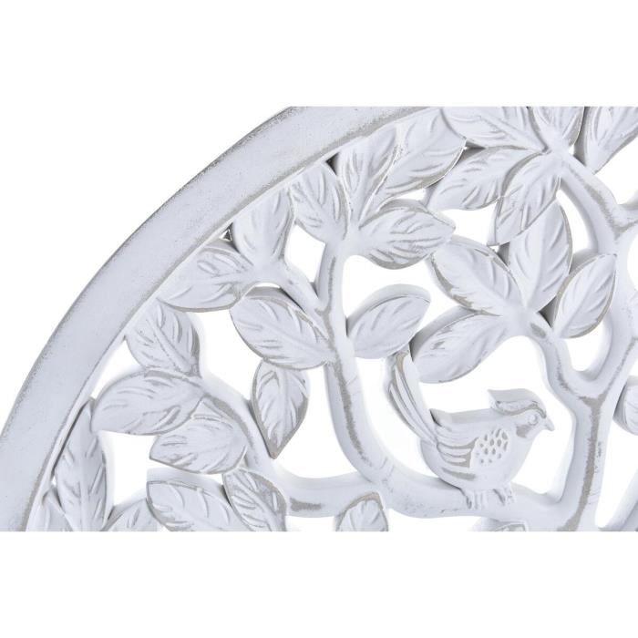 Décoration murale - MDF - Arbre - Blanc - 80 x 2 x 80 cm - Design contemporain