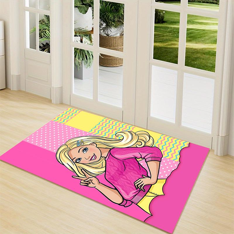 Pop Art Barbie Style Carpet Rug Soft Washable Antislip Home Living Room Sofa Mats Personalized Christmas Rug