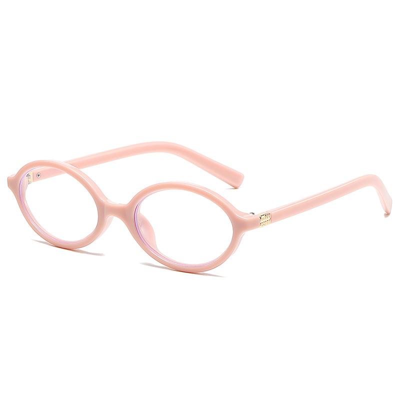 20953 New Fashion High-End Oval Glasses Frame 2024 New Personalized Anti-Blue Flat Glasses