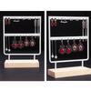 24 Holes Elegant Metal Jewelry Storage Rack Earrings Necklace Display Stand   for Home