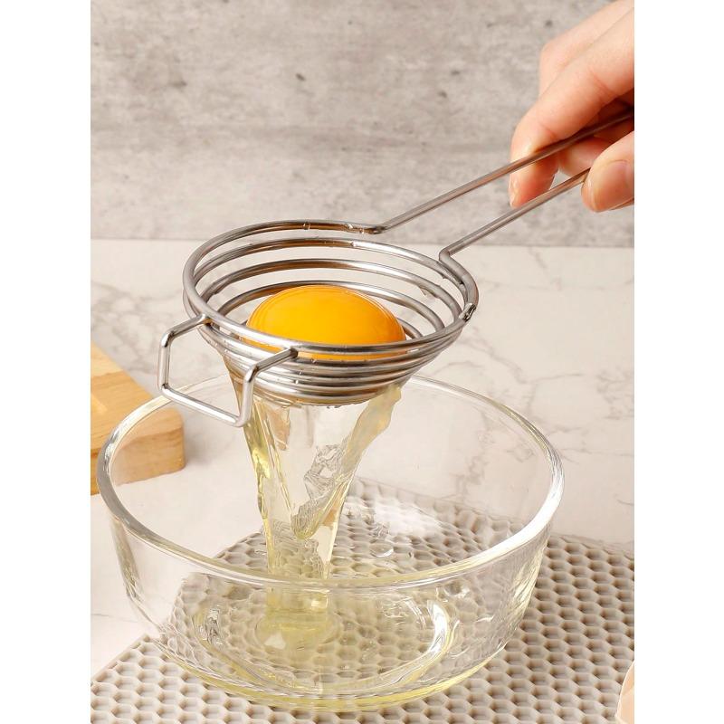 Stainless Steel Egg Yolk White Separator Kitchen Gadget Tool Easy Use Durable Efficient Cooking Baking Essential Professional Grade Innovative Design