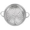 20cm Food Steamer Basket Practical Stainless Steel Handles Steamer Useful Bun Steamer Grid for Home Kitchen Restaurant (Silver) 25-26