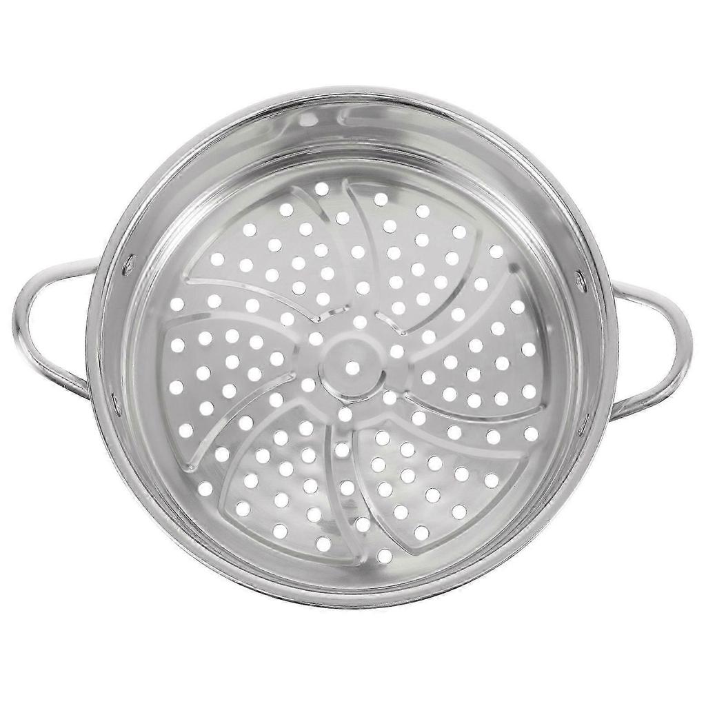 20cm Food Steamer Basket Practical Stainless Steel Handles Steamer Useful Bun Steamer Grid for Home Kitchen Restaurant (Silver) 25-26