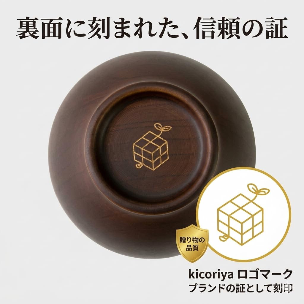 Wooden Soup Bowl, Dishwasher Safe, Natural Wood, Stylish, Nano-Coated, Gift Box Included, Curved Shape, kicoriya