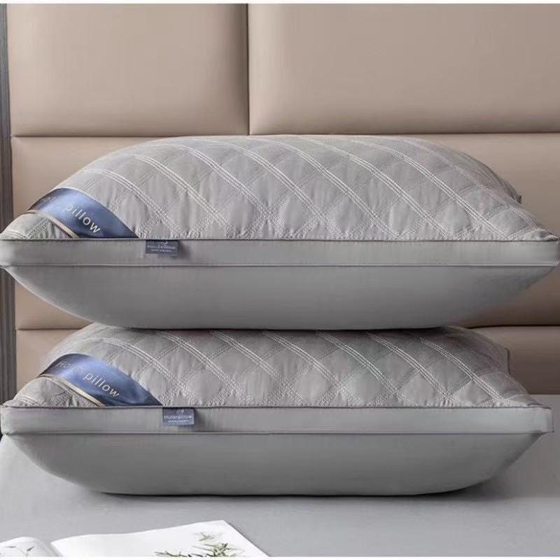 Ergonomic Cervical Support Pillow With Hollow Fiber Fill Soft Plush Adults Students Dormitory Sleep Comfort