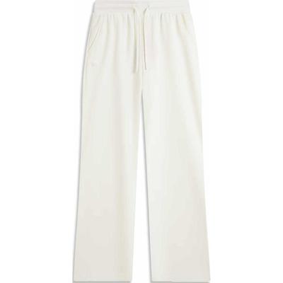 Comfortable Simple Solid Color Lace-Up Straight Leg Breathable Casual Pants Women Bottoms Off-White AKLU686-1