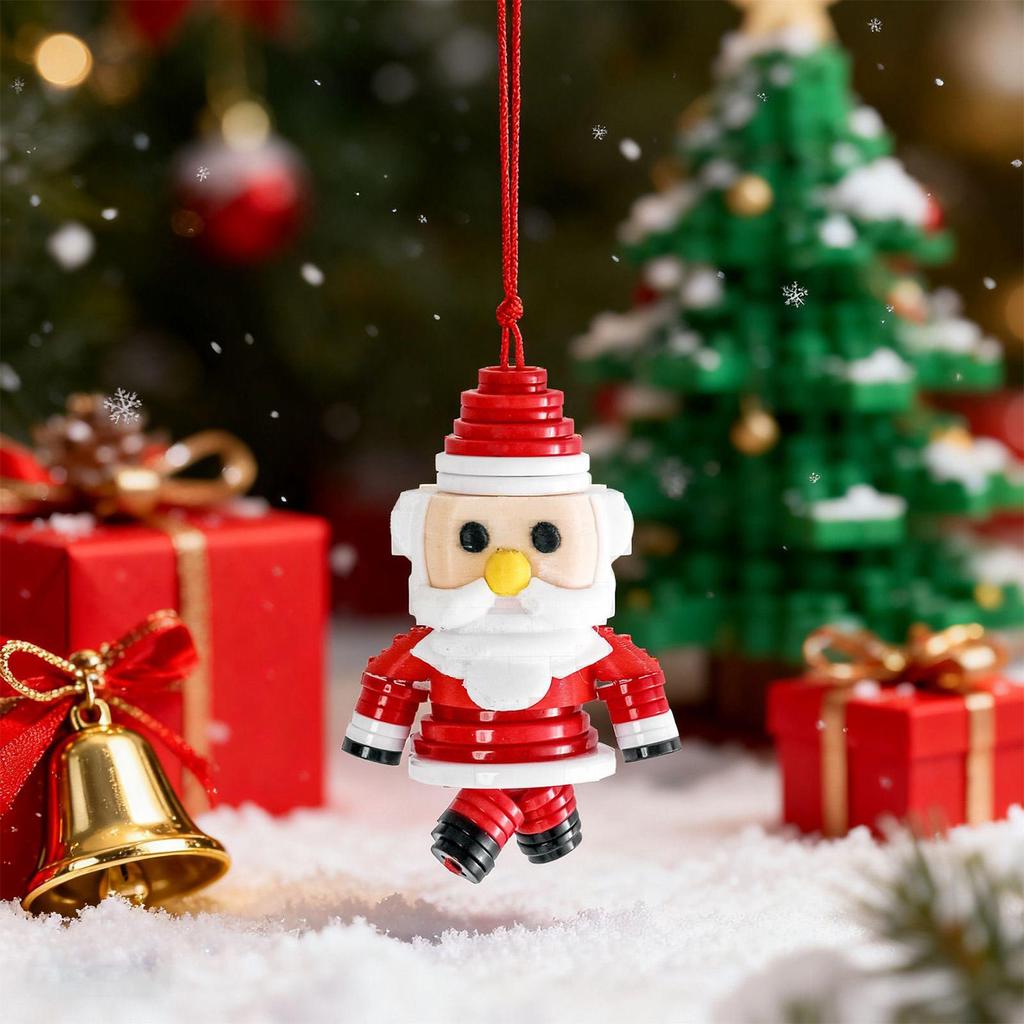2025 Christmas Button Santa Ornament Kits Funny Santa Claus Button Ornament Making Set For Holiday Festival Birthday Home