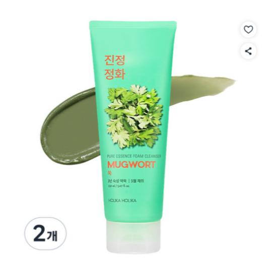 HOLIKA HOLIKA Pure Essence Mugwort Calming Deep Cleansing Foam 150ml x2