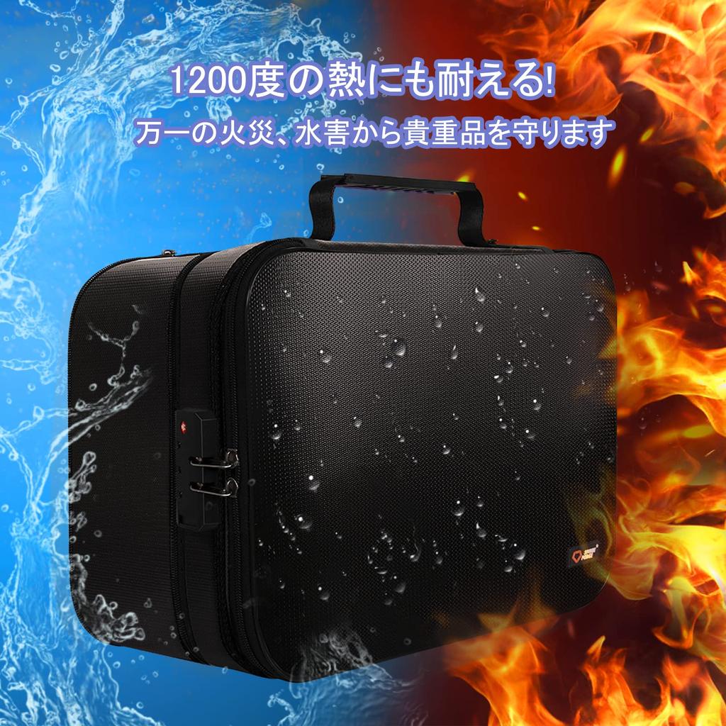 Feuerfest Feuerfest Feuerfest Dokument Geld Sammlung Handheld Wertsachen Groß 10CM Höhe Schlüssel Feuerfeste Aufbewahrung 3 Schichten Dokumentenaufbewahrung Zuhause