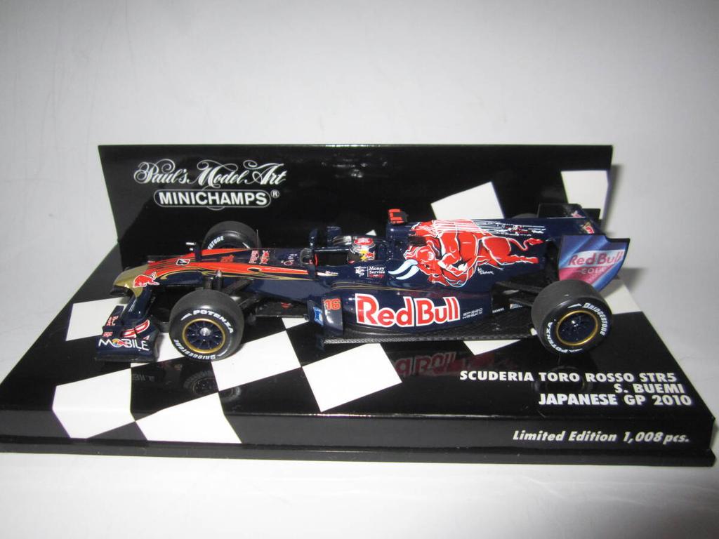 [USED] PMA Mini Champs 1/43 Toro Rosso STR5 2010 Japanese Grand Prix No. 16 Sébastien Buemi Lawson Edition (with added antenna)
