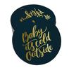 Inkdotpot Real Gold Foil Baby It's Cold Outside Baby Shower Tags Favor Hang Paper Tags 100