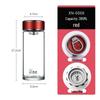 Single Wall Glass Tea Infuser Bottle with Pull-Ring Lid