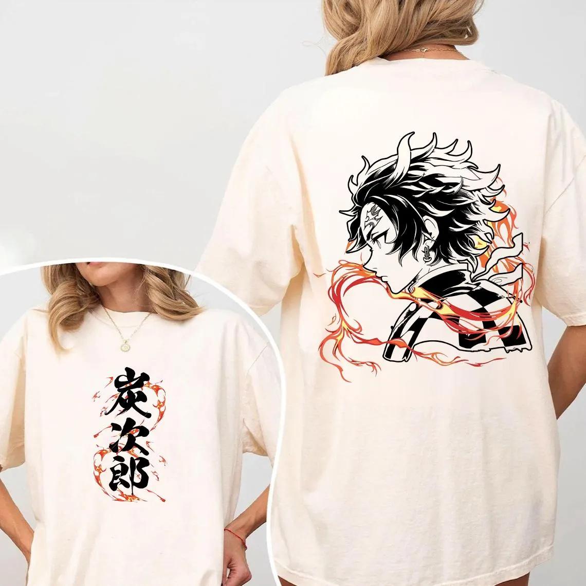 Anime Demon Slayer Tanjiro Kamado Shirt Demon Slayer Tshirt Anime lovers Shirt Anime Fan Gift Unisexga Sweatshirt S