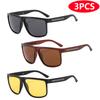 3 Piece Sets Polarized Sunglasses Cycling Fashion Sports Fishing Sunglasses Women Outdoor Cycling Off Road Sunglasses Men Unisex