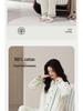 Women's Pure Cotton Striped Long-Sleeve Pajamas Set for Spring/Autumn, Wear Indoors or Out, Customizable Design Available.