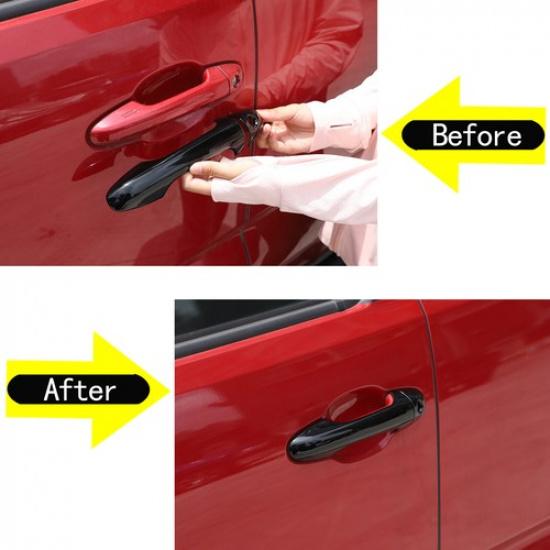 ABS Glossy Black Exterior Side Door Handle Cover Trim For Toyota Tacoma 2015-22