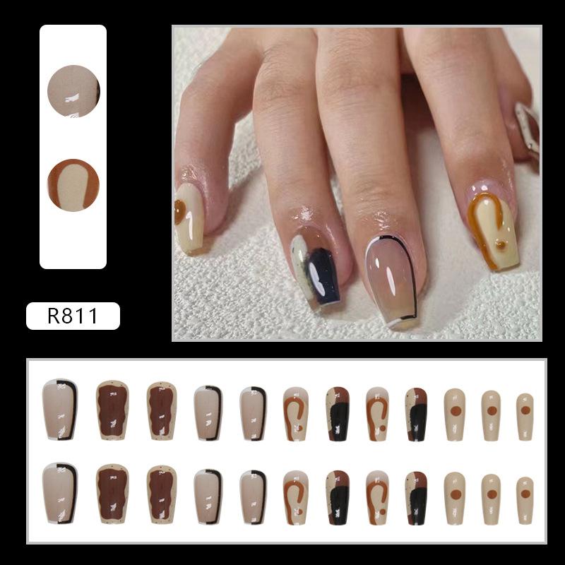 

Short ballet khaki gentle temperament sweet early autumn new wear nail piece