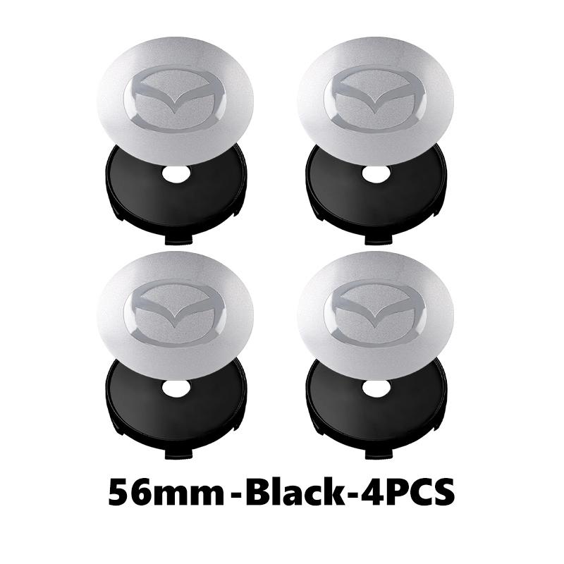 

For Mazda 4pcs 60mm Car Wheel Center Cover Hub Cap Auto Decoration Accessories CX9 MX5 RX8 Axela Demio Atenza MS GJI GH BK MP