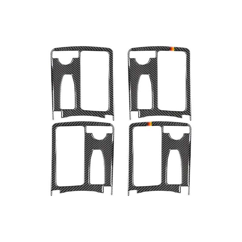 Auto Styling Carbon Fiber Multimedia Handrest Panel Covers For Mercedes Benz W204 W212 C Class E Class Interior Car Accessories