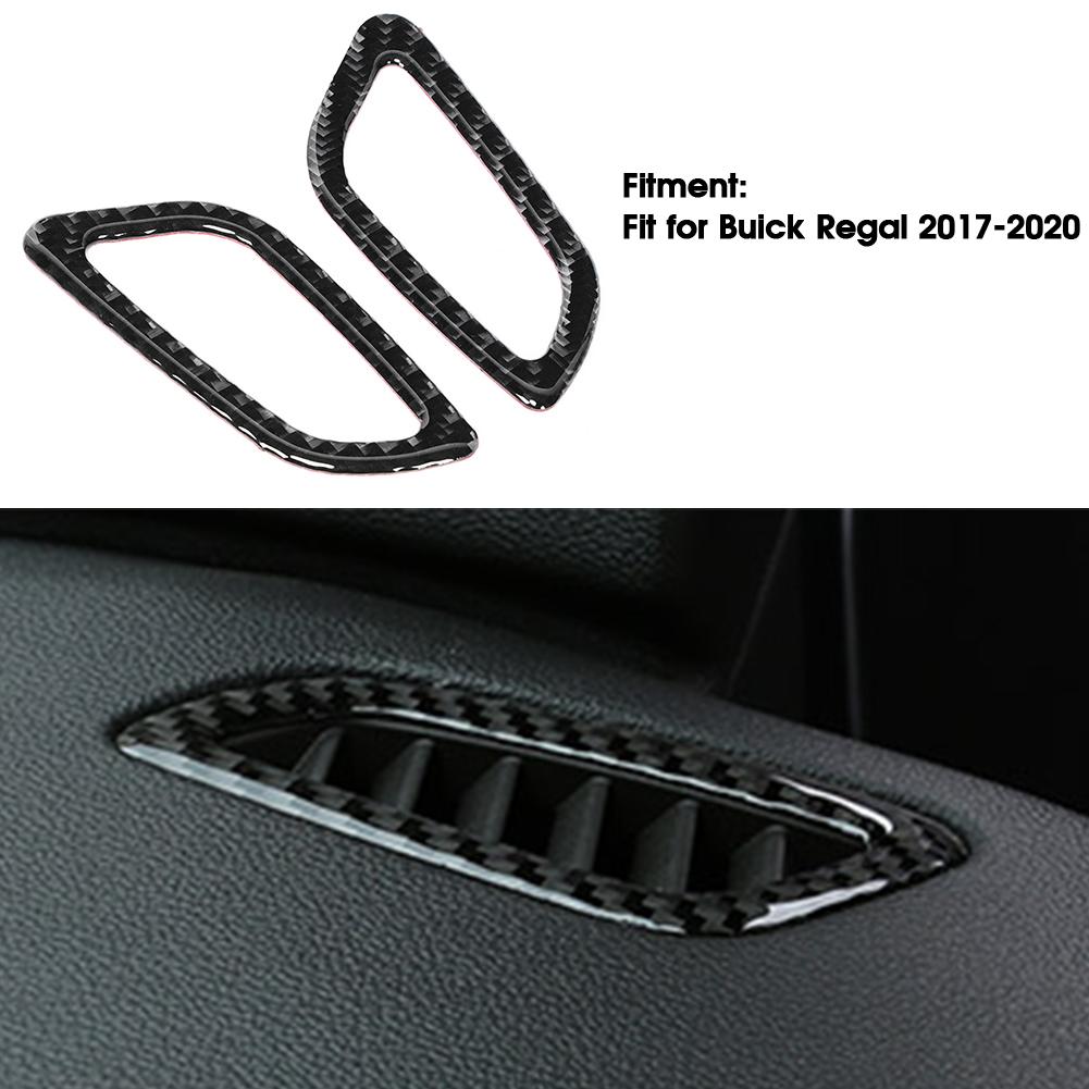 2pcs Soft Carbon Fiber Dashboard Air Vent Outlet Cover Trim Fits for Buick Regal 2017 2020
