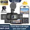 4-Channel 360 Degree Dash Cam For Cars WIFI APP Car DVR FHD 1920*1080P 4 Camera Lens Video Driver Recorder Rear View Camera