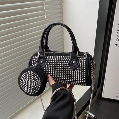 Trend Bag Women's 2025 New Model with Diamonds, Popular Simple and Versatile Fashion Hand Pillow, One Shoulder Messenger Bag