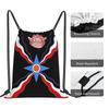 Luxury Assyrian Suryoyo Flag Backpacks Multi-function Drawstring Bags Sports Bag Book Bags for Travel School