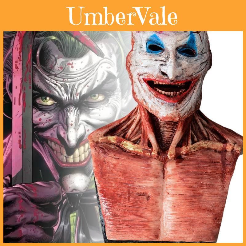 Scary Halloween Joker Jack Skellington Double Layer Latex Mask For Terrifying Costumes
