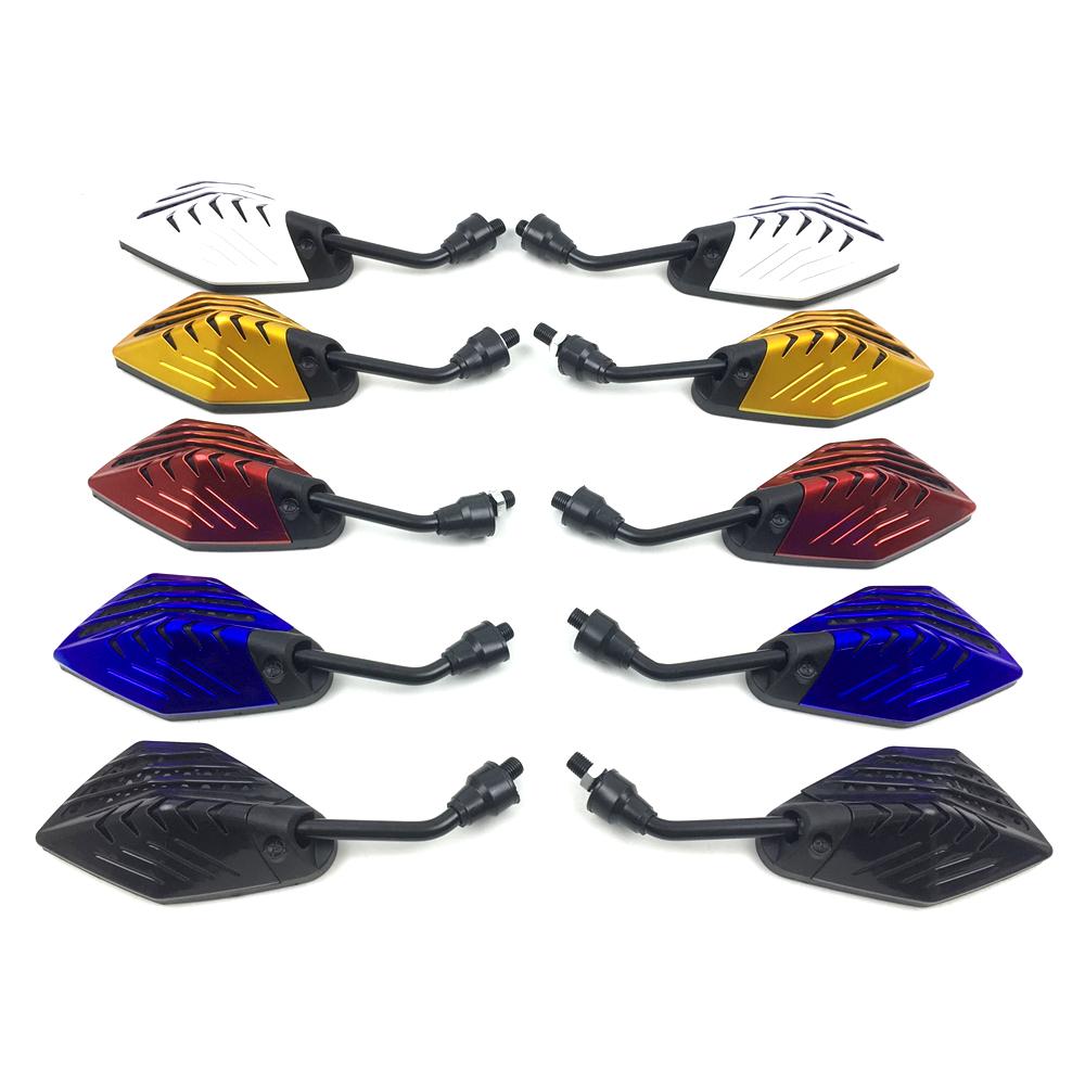 1 Pair Universal 10mm Motorcycle Rearview Mirrors Motorcycle Handlebar Rearview Mirror For Honda Suzuki Yamaha Scooter