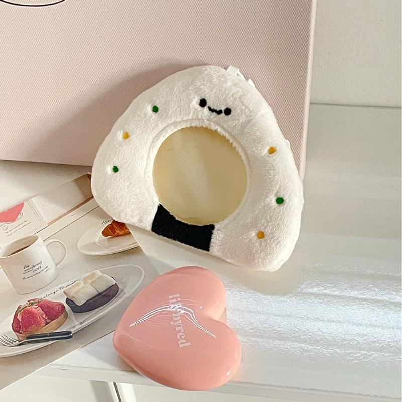 Card Holder Plush Anime Cartoon Badge Storage Protective Case Fresh Mini Keychain Small Bag Photocard Holder Gift