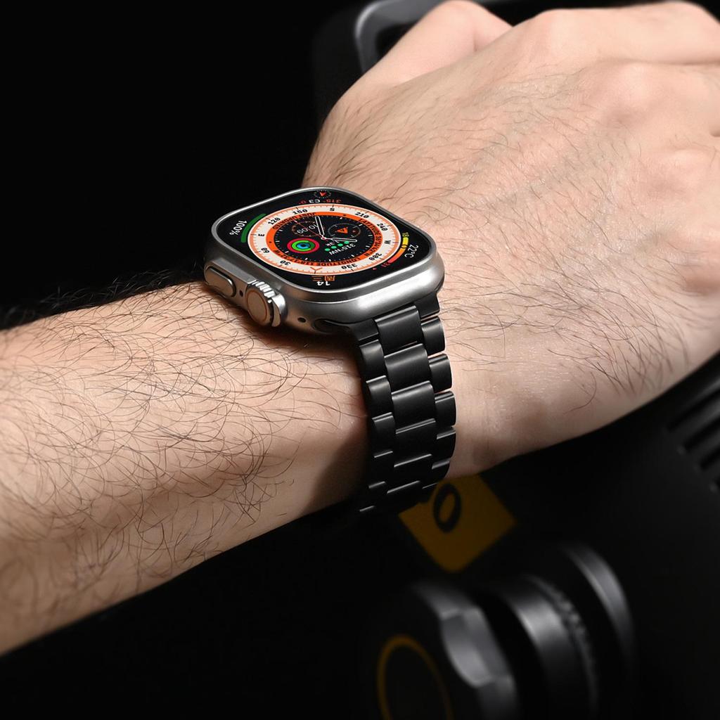 Titanium Three-Bead Safety Buckle Band for Apple Watch Ultra 3