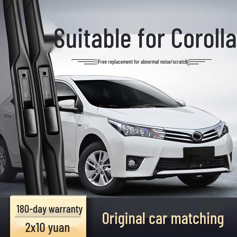 

Compatible Wiper Blade for Toyota Corolla: Original Frameless for Models 2013-2018. Toyota Corolla (2019-2022)