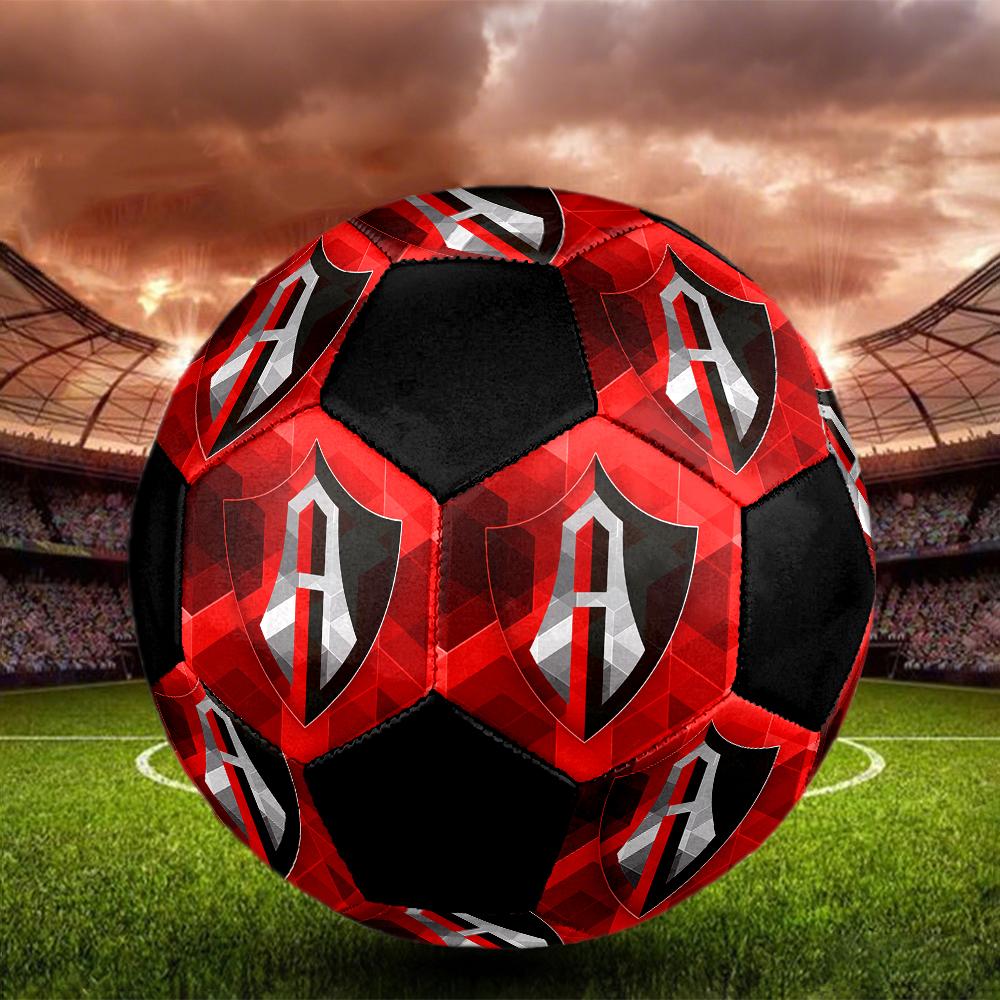 SIZE 5 Atlas Football Club Soccer Ball Colorful All Ages Machine Stitched PVC Competition Ready Durable High-Bounce