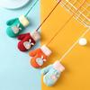 Cute Cartoon Children Gloves Thicken Kids Plush Fingerless Gloves 0-3year Toddler Hanging Neck Mittens Baby Winter Hand Warmer