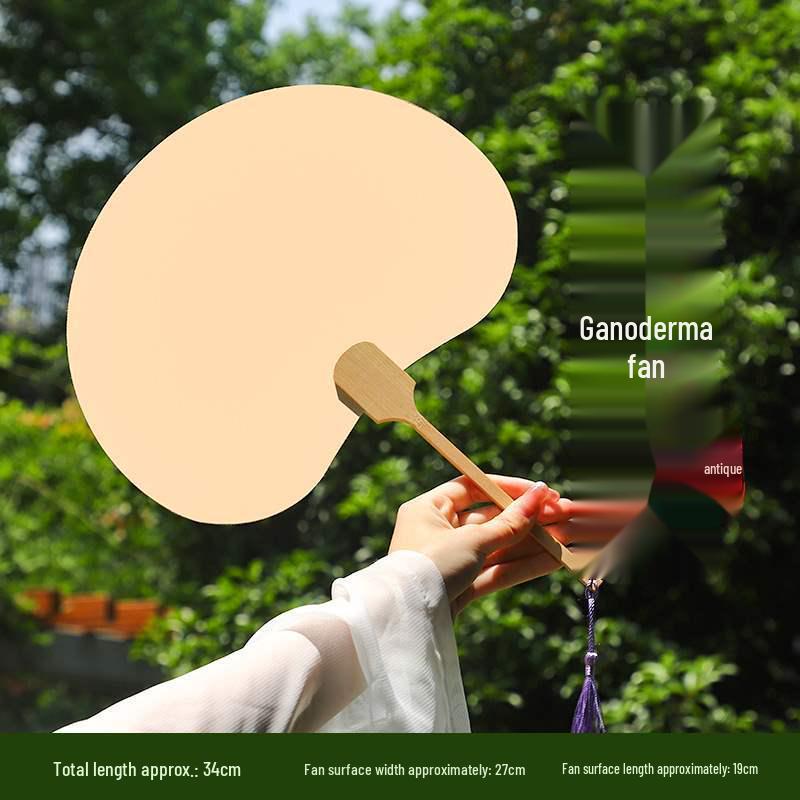 Thickened Xuan Paper Blank Round Fan: Ancient Style Semi-Raw Surface for Chinese Hand-Painted Fans