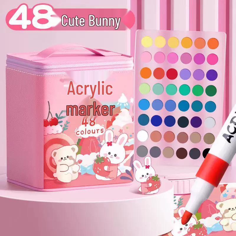 Acrylic Marker - Washable, Non-Bleed, Quick-Drying, Layerable, Waterproof Pen for Art & School.