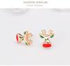 Women Christmas Elk Ear Studs Fashionable Alloy Earrings Jewelry Decoration for Ladies