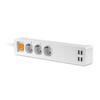 PLATINET SMART EXTENSION CORD POWER STRIP 1.8M 16A 3 SOCKET TYPE F SCHUKO GERMAN + 4xUSB TUYA APP WHITE [45507]
