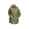 adidas Originals Down Jacket Solid Color Zipper Stand Collar Hooded Duck Down Coat Women Jackets Green HS9515