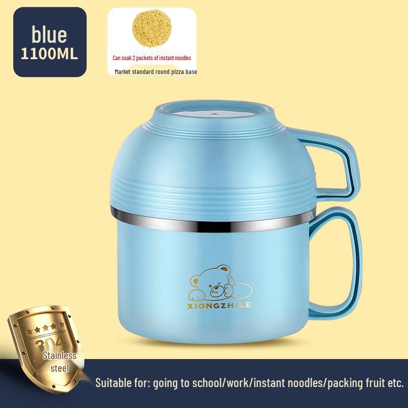 Large Capacity Food Grade Stainless Steel Lunch Box with Insulated Soup Bowl Lid, Easy to Clean - Ideal for Dorms and Adults