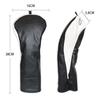 CRAFTSMAN Golf Wood Cover Set 4pcs (135X) - Driver, Fairway, Utility - with Number Tags - Black 3+UT
