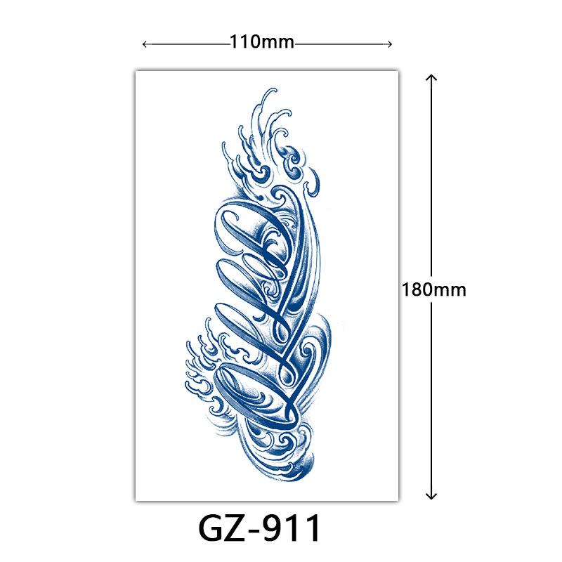 Juice Tattoo Stickers, Herbal Tattoo Stickers, Semi-Permanent English Letter Tattoo Stickers Tattoo