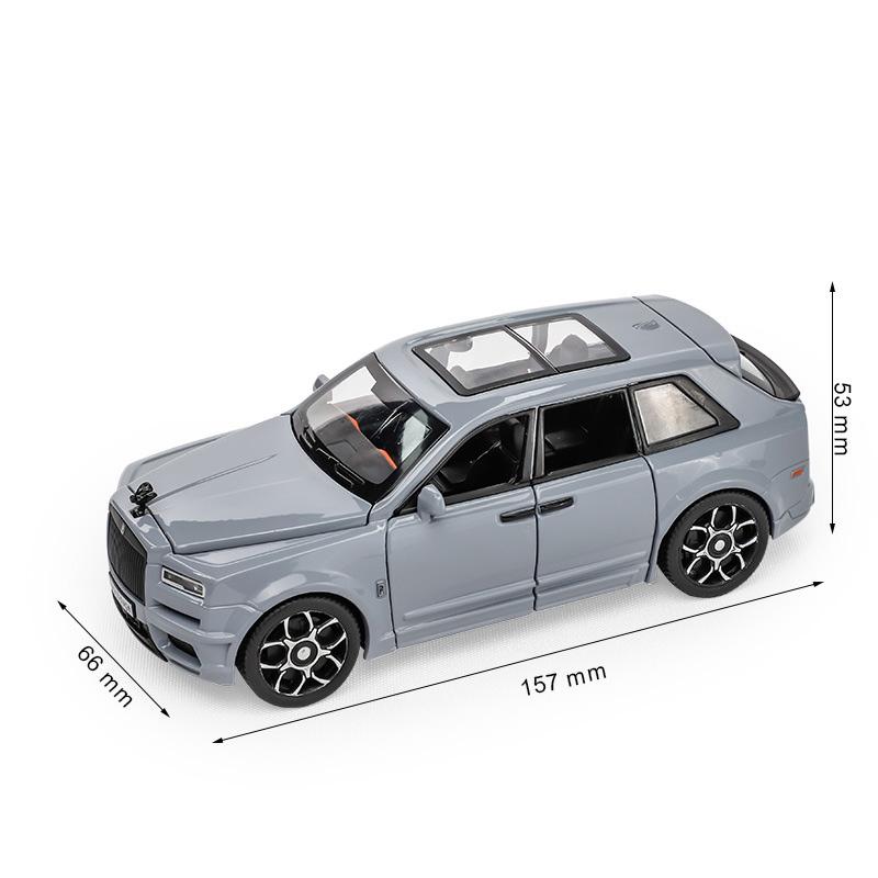 

1:32 Alloy Rolls Royce Cullinan SUV Model Car Toy Diecast Metal Simulation Sound Light Off-road Vehicle Model Collection Kid Toy сірий колір