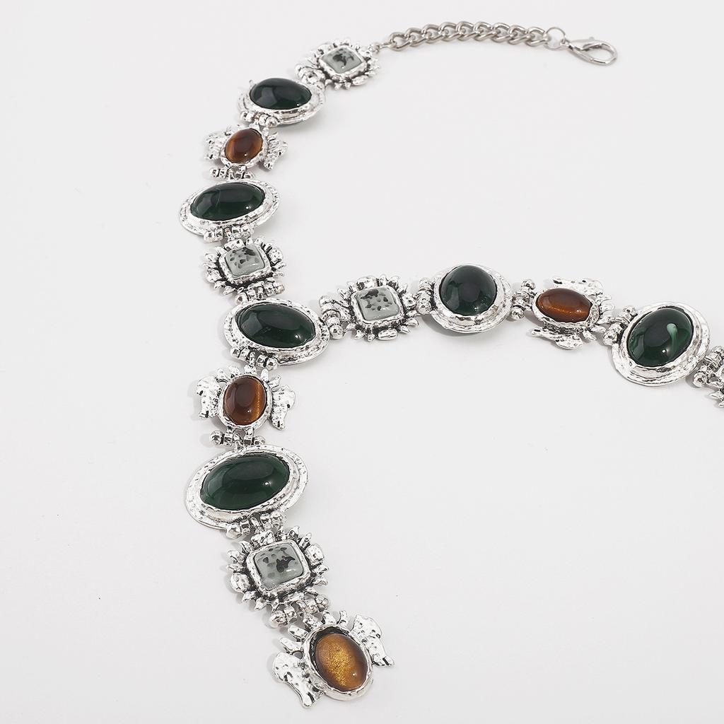 Tooxika Personalised Vintage Baroque Fashion Resin Necklace Luxury Trend Ethnic Necklace