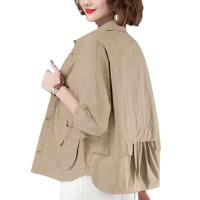 Thin Short Coat Women Spring and Summer Women Fashion Casual Cardigan Shirt Windbreaker Female Jacket Outwear